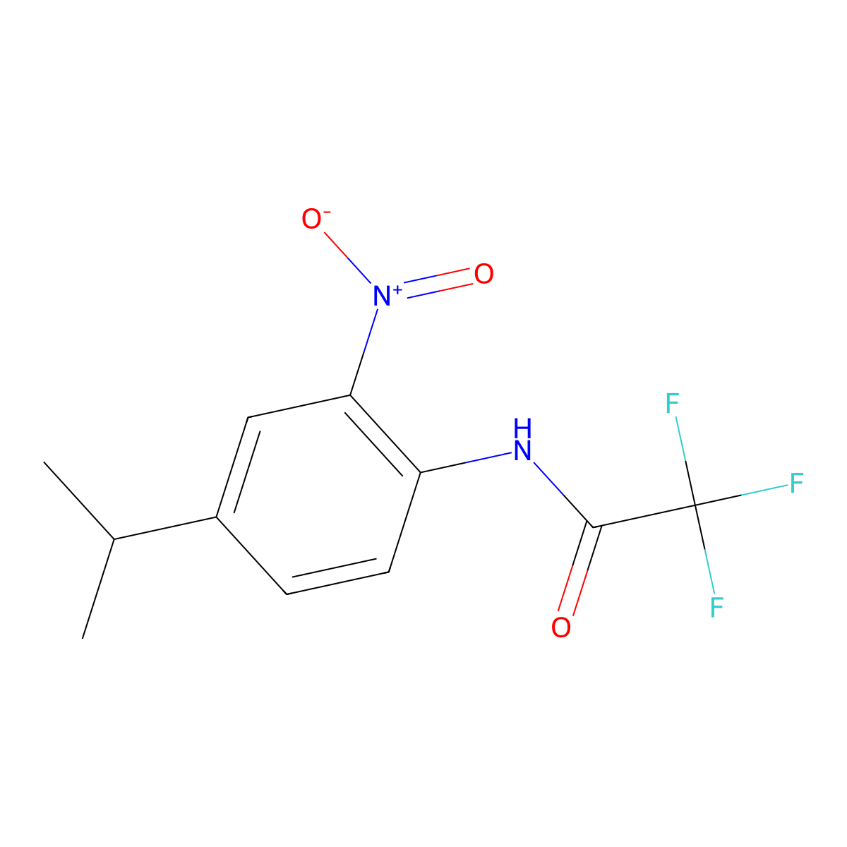 2,2,2-trifluoro-N-(4-isopropyl-2-nitrophenyl)acetamide molecular structure, CAS 1338684-26-6