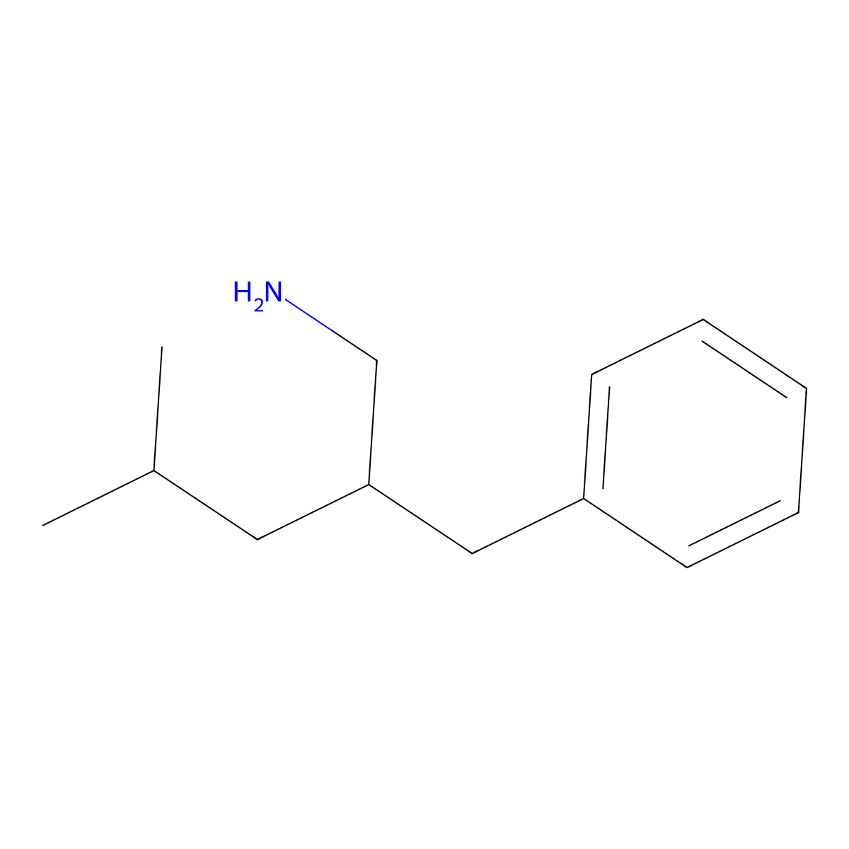(2-(Aminomethyl)-4-methylpentyl)benzene molecular structure, CAS 1338685-56-5