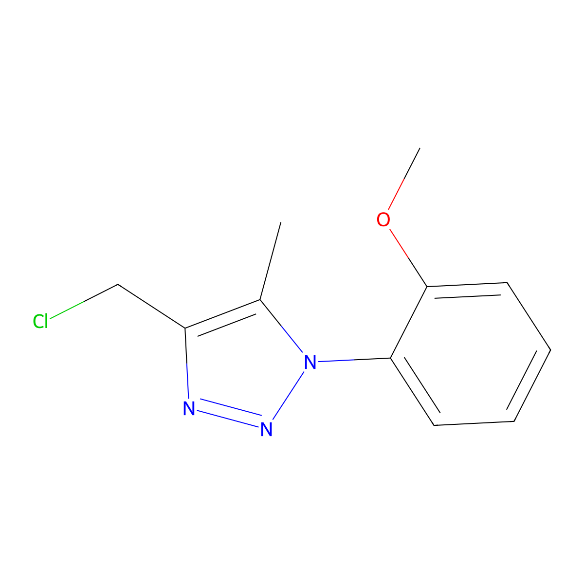 4-(chloromethyl)-1-(2-methoxyphenyl)-5-methyl-1H-1,2,3-triazole molecular structure, CAS 1338688-06-4