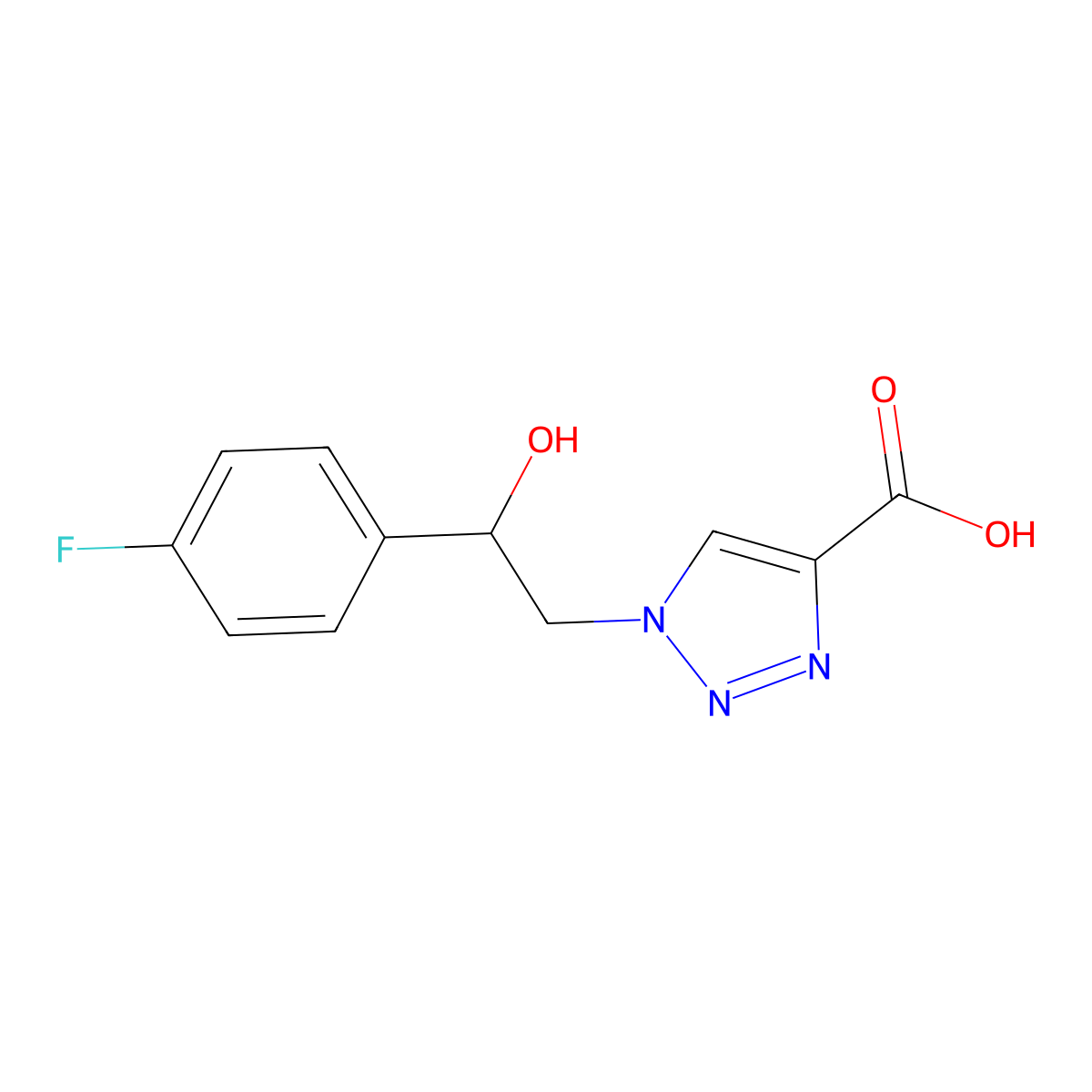 1-[2-(4-fluorophenyl)-2-hydroxyethyl]-1H-1,2,3-triazole-4-carboxylic acid molecular structure, CAS 1338688-82-6