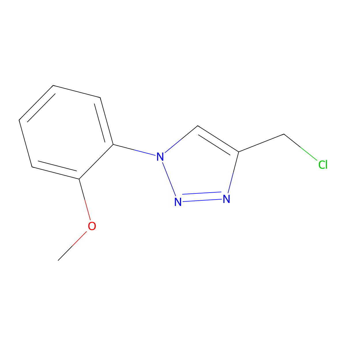 4-(chloromethyl)-1-(2-methoxyphenyl)-1H-1,2,3-triazole molecular structure, CAS 1338689-28-3