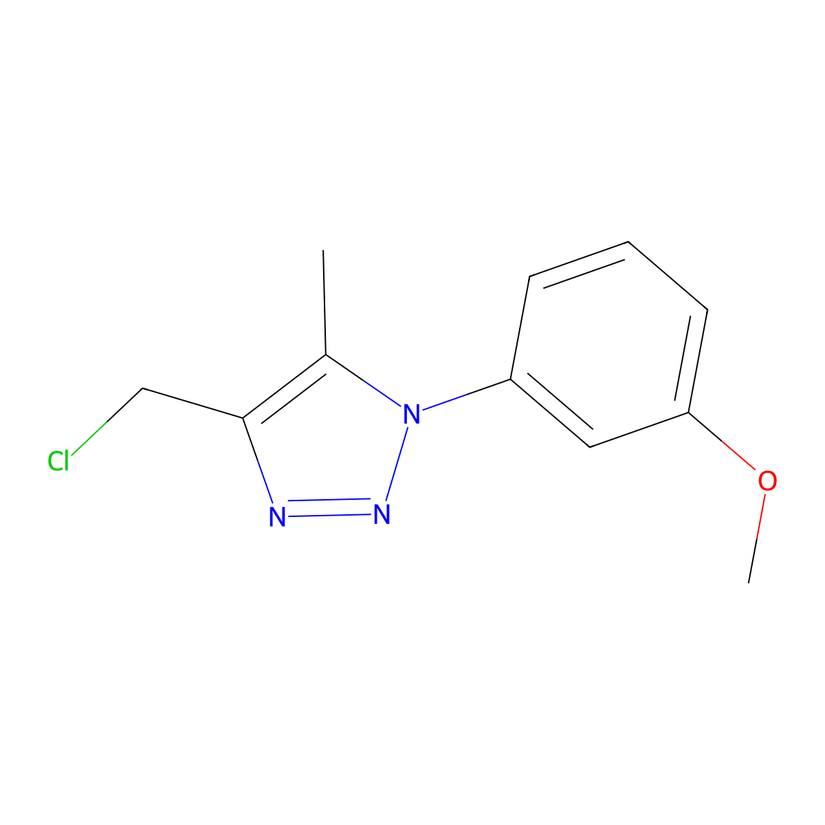 4-(chloromethyl)-1-(3-methoxyphenyl)-5-methyl-1H-1,2,3-triazole molecular structure, CAS 1338691-53-4