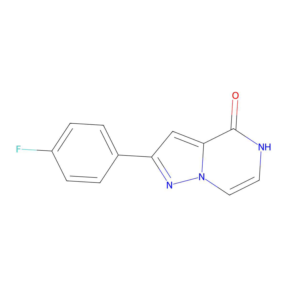 2-(4-fluorophenyl)pyrazolo[1,5-a]pyrazin-4(5H)-one molecular structure, CAS 1338692-17-3