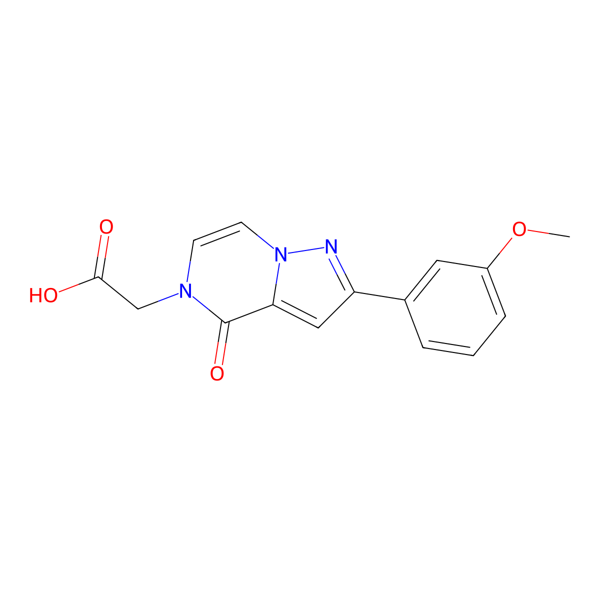 2-[2-(3-methoxyphenyl)-4-oxopyrazolo[1,5-a]pyrazin-5(4H)-yl]acetic acid molecular structure, CAS 1338692-18-4
