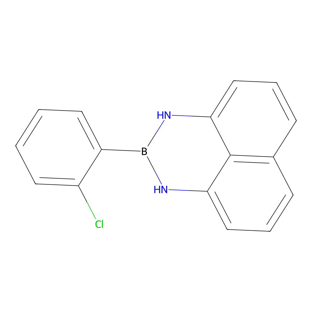 2-(2-Chlorophenyl)-2,3-dihydro-1H-naphtho[1,8-DE][1,3,2]diazaborinine molecular structure, CAS 1338697-46-3
