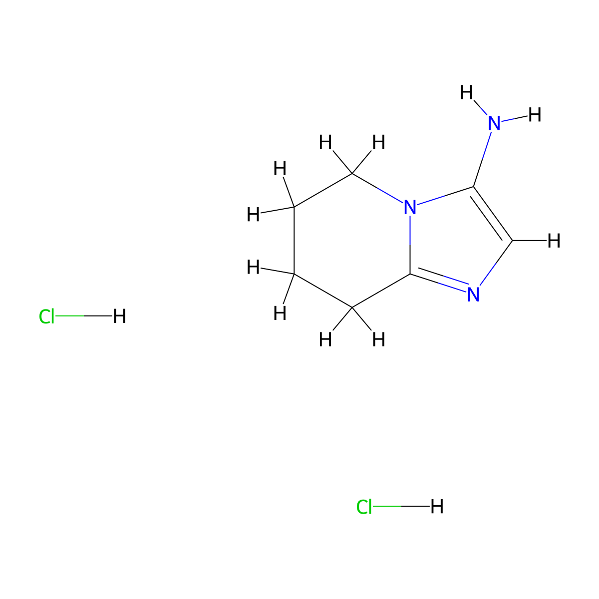 5,6,7,8-Tetrahydroimidazo[1,2-a]pyridin-3-amine dihydrochloride molecular structure, CAS 1338709-39-9