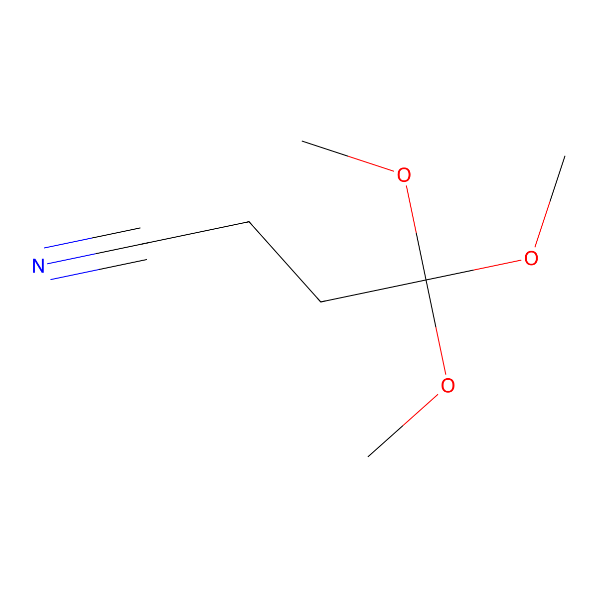4,4,4-Trimethoxybutanenitrile molecular structure, CAS 133871-50-8