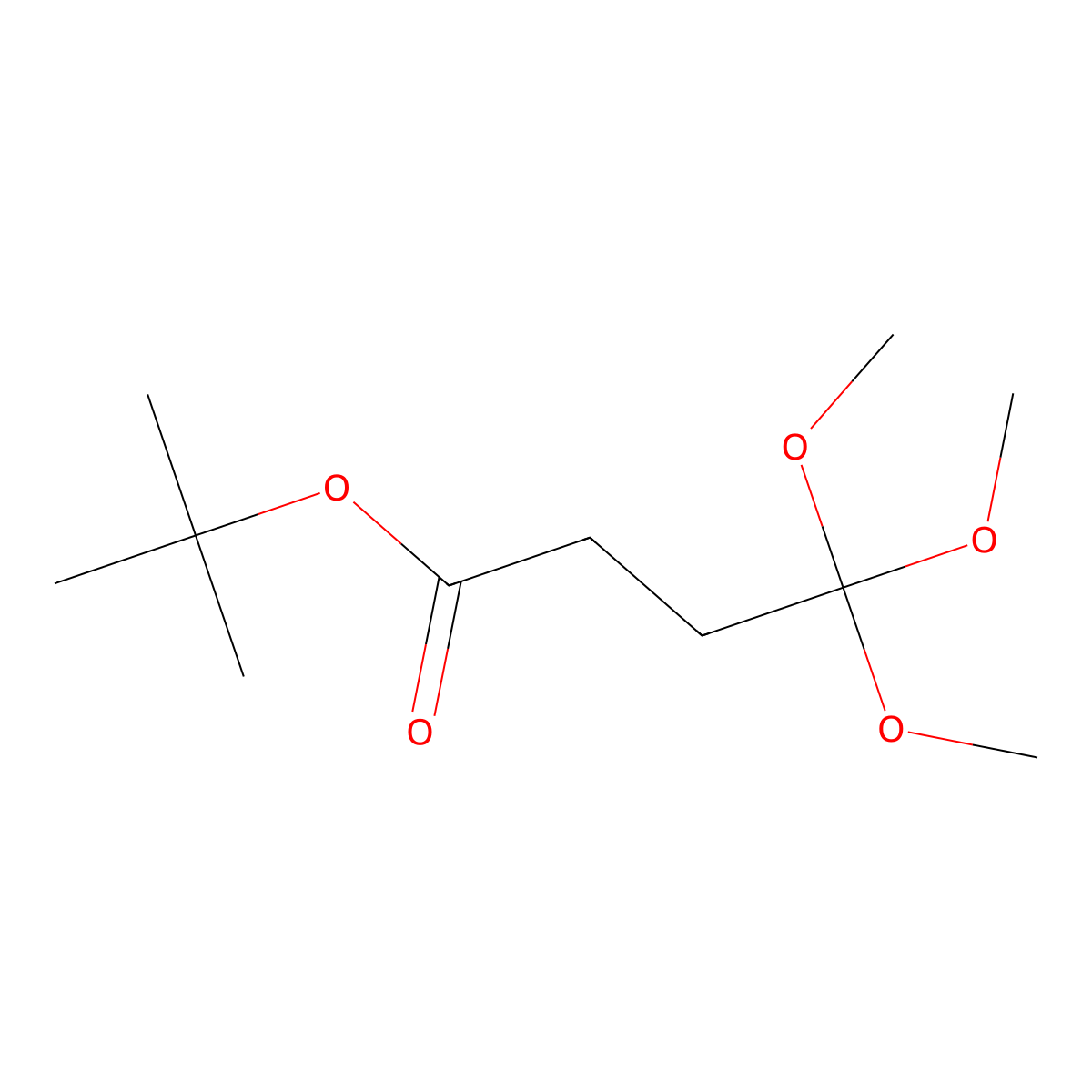 Tert-butyl 4,4,4-trimethoxybutanoate molecular structure, CAS 133871-54-2