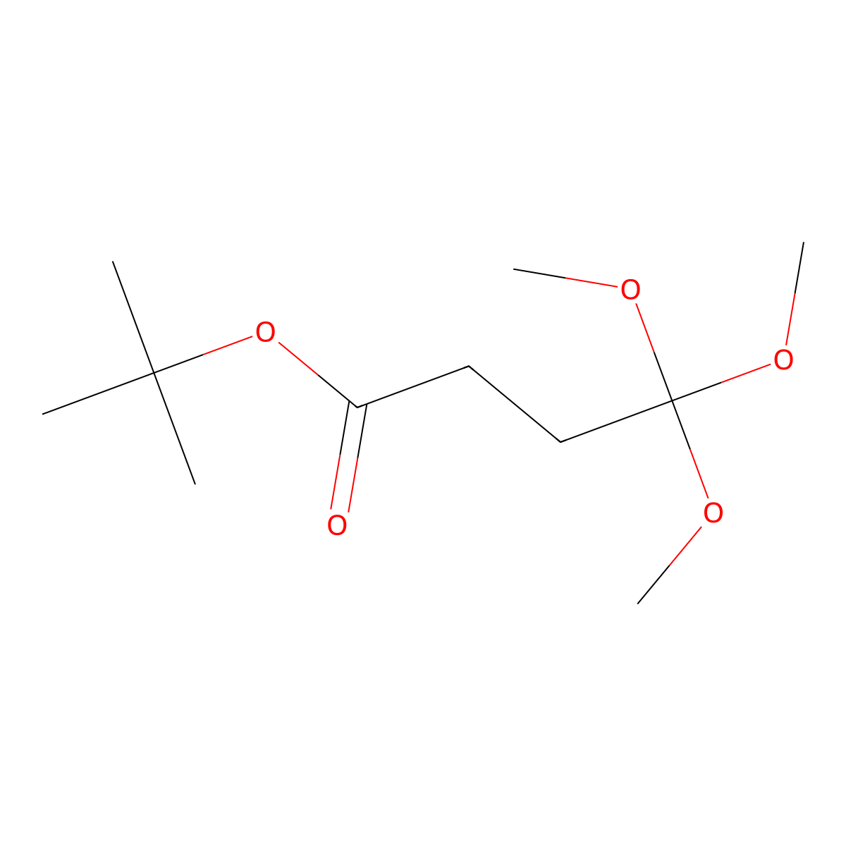 Tert-butyl 4,4,4-trimethoxybutanoate molecular structure, CAS 133871-54-2