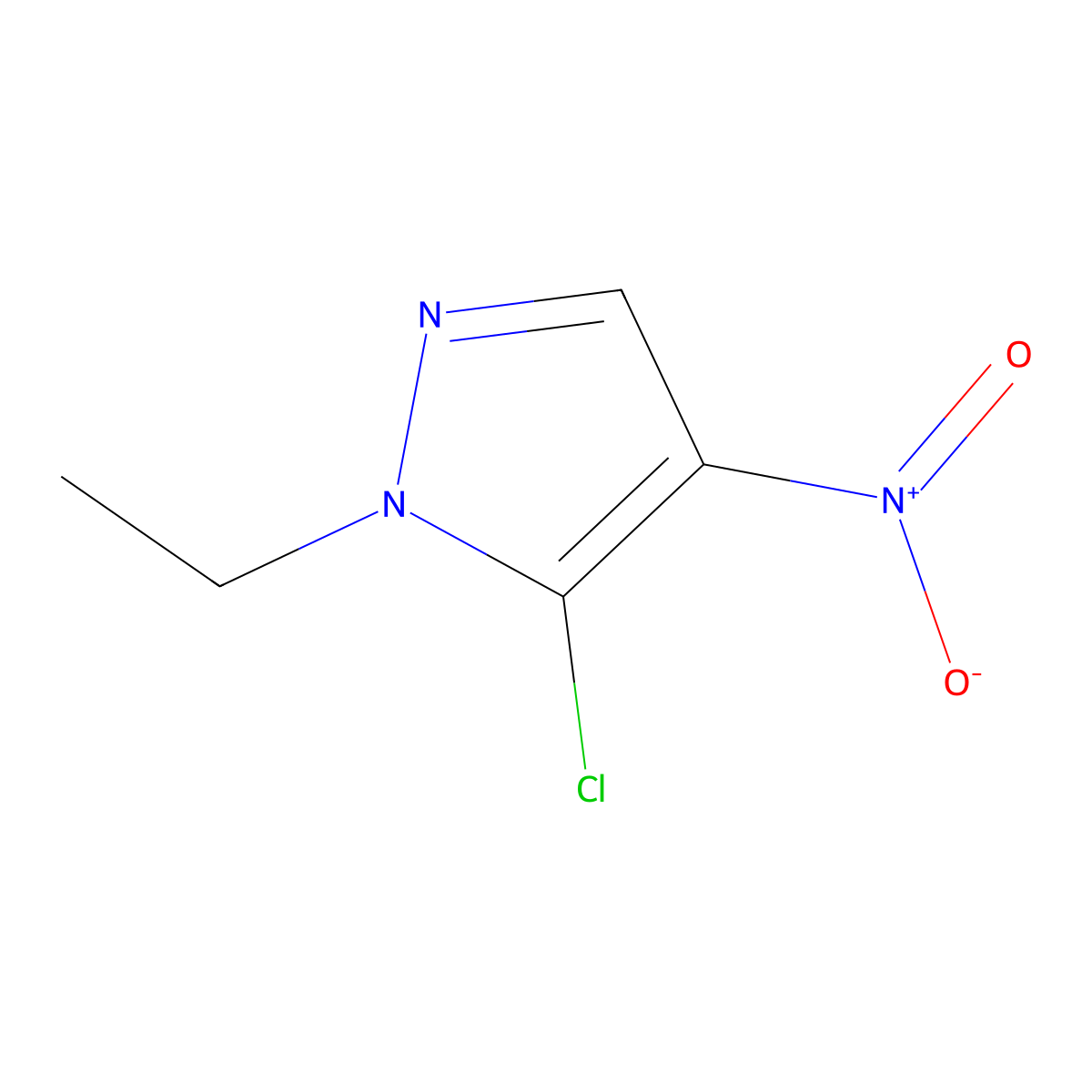 5-Chloro-1-ethyl-4-nitro-1H-pyrazole molecular structure, CAS 1338718-34-5