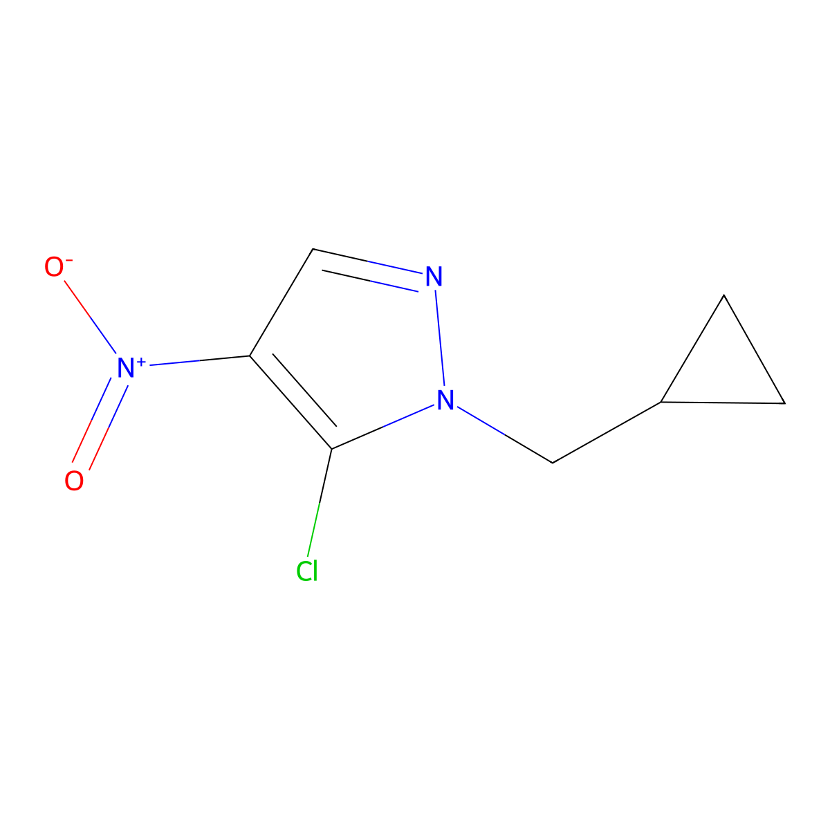 5-Chloro-1-(cyclopropylmethyl)-4-nitro-1h-pyrazole molecular structure, CAS 1338718-36-7