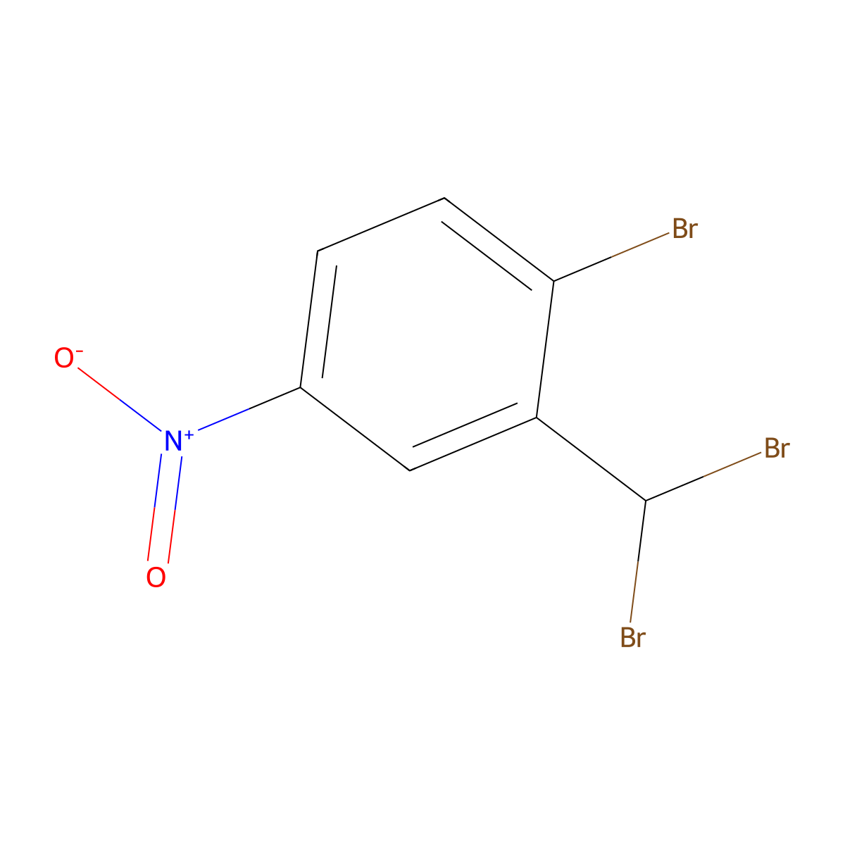 1-Bromo-2-(dibromomethyl)-4-nitrobenzene molecular structure, CAS 1338726-00-3