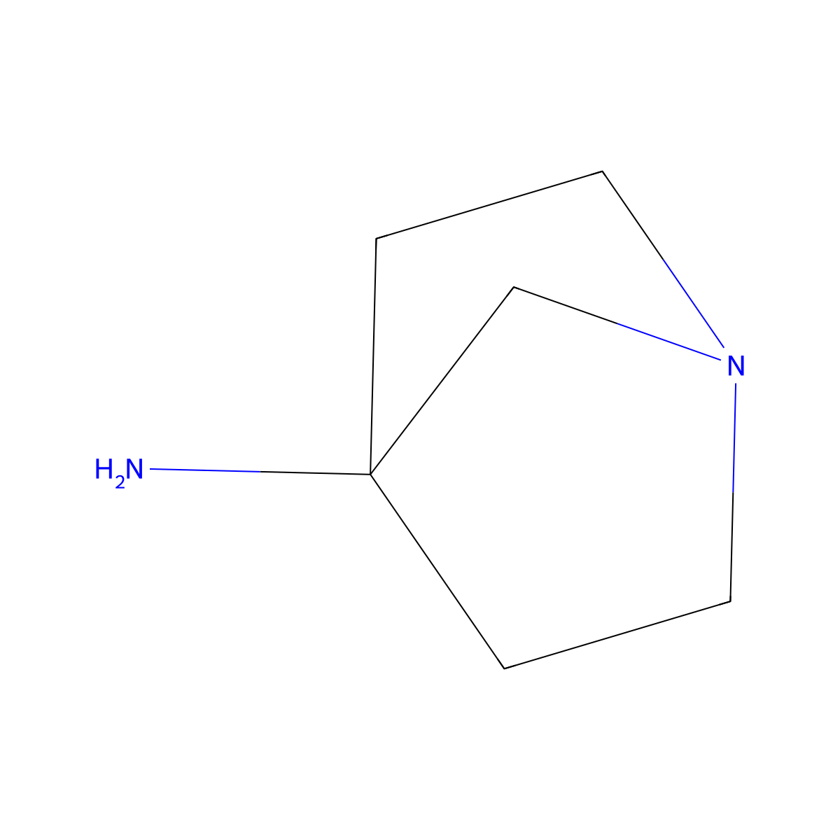 1-Azabicyclo[2.2.1]heptan-4-amine molecular structure, CAS 1338775-10-2