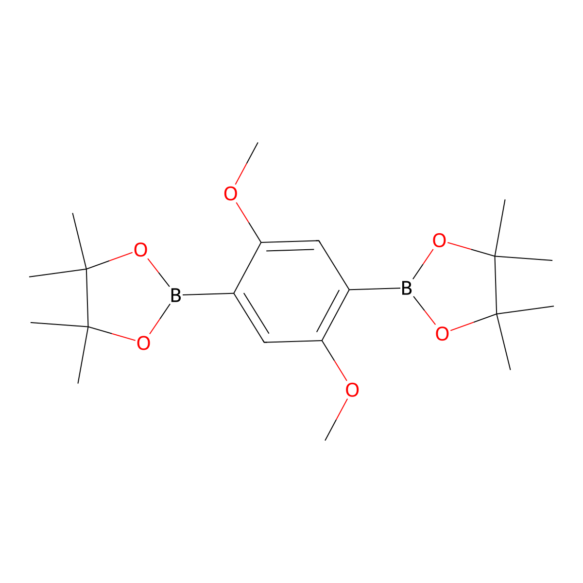 2,2'-(2,5-Dimethoxy-1,4-phenylene)bis(4,4,5,5-tetramethyl-1,3,2-dioxaborolane) molecular structure, CAS 1338777-82-4