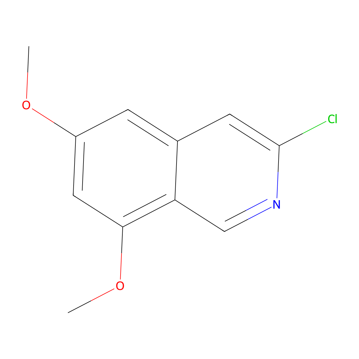 3-Chloro-6,8-dimethoxyisoquinoline molecular structure, CAS 13388-76-6