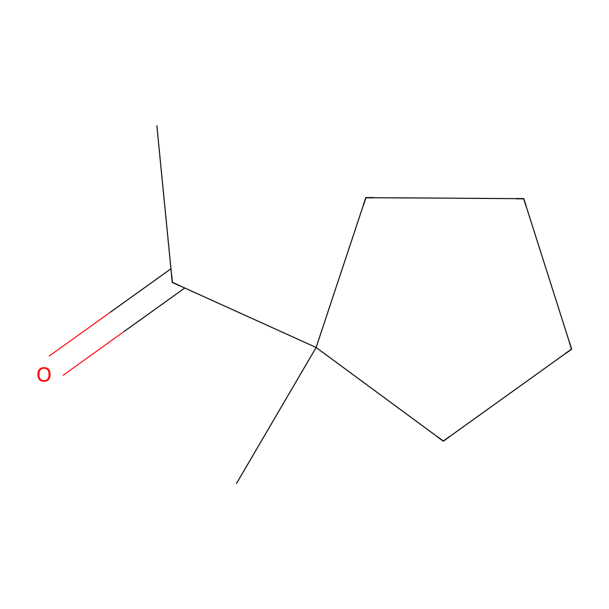 Ethanone, 1-(1-methylcyclopentyl)- molecular structure, CAS 13388-93-7