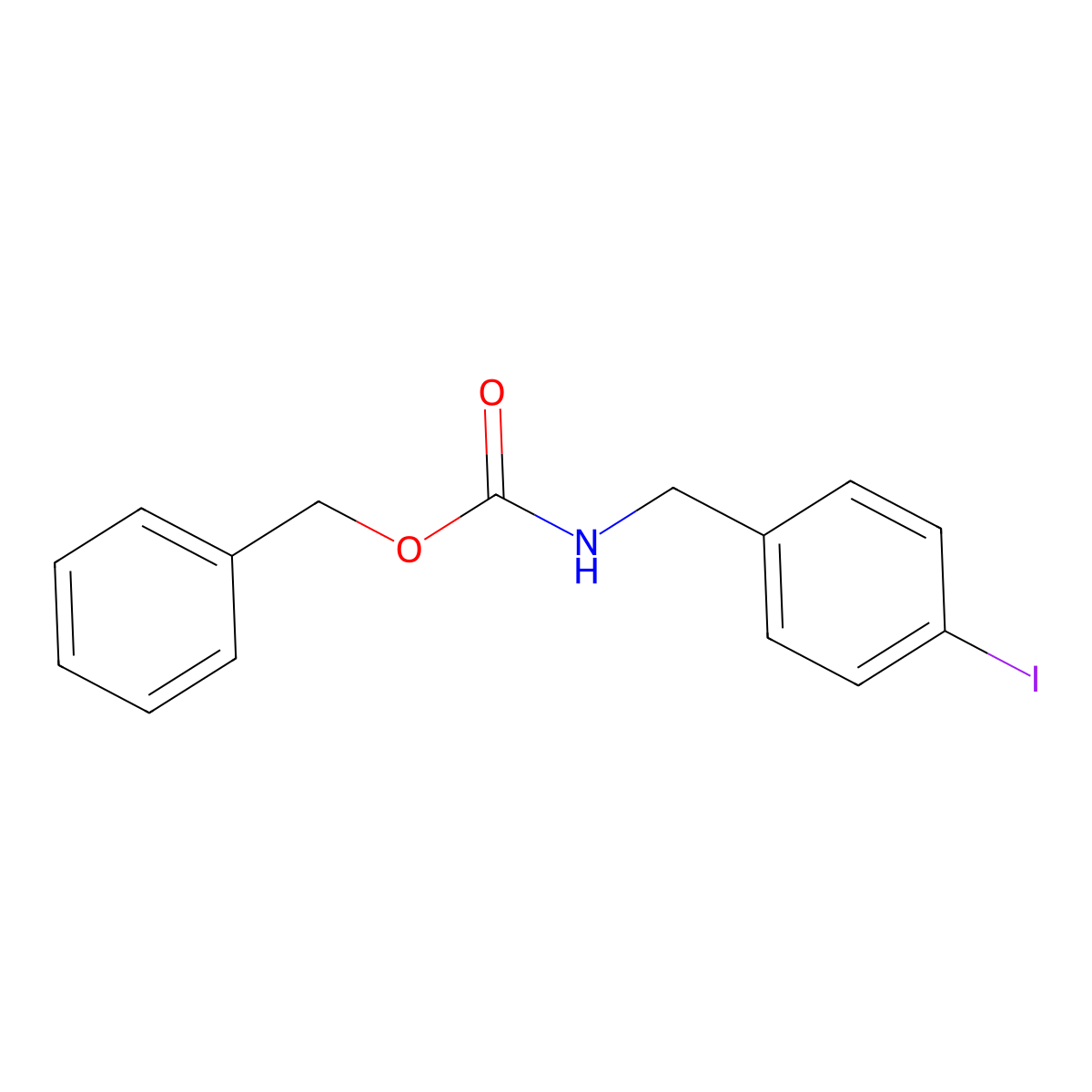 benzyl N-[(4-iodophenyl)methyl]carbamate molecular structure, CAS 1338811-40-7
