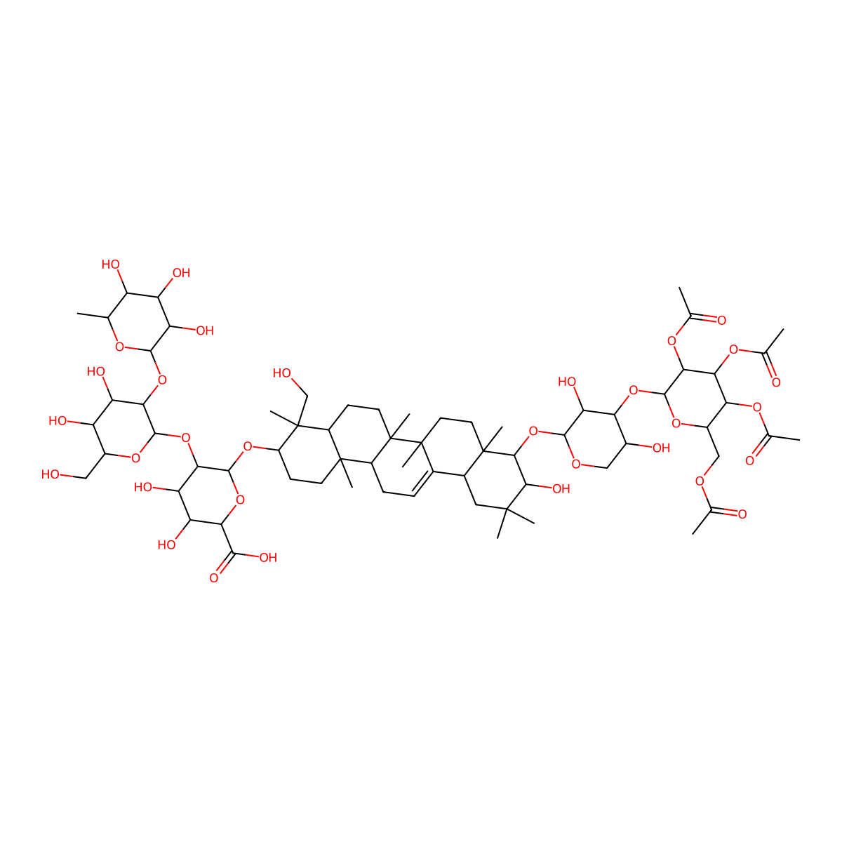 Soyosaponin Ac molecular structure, CAS 133882-74-3