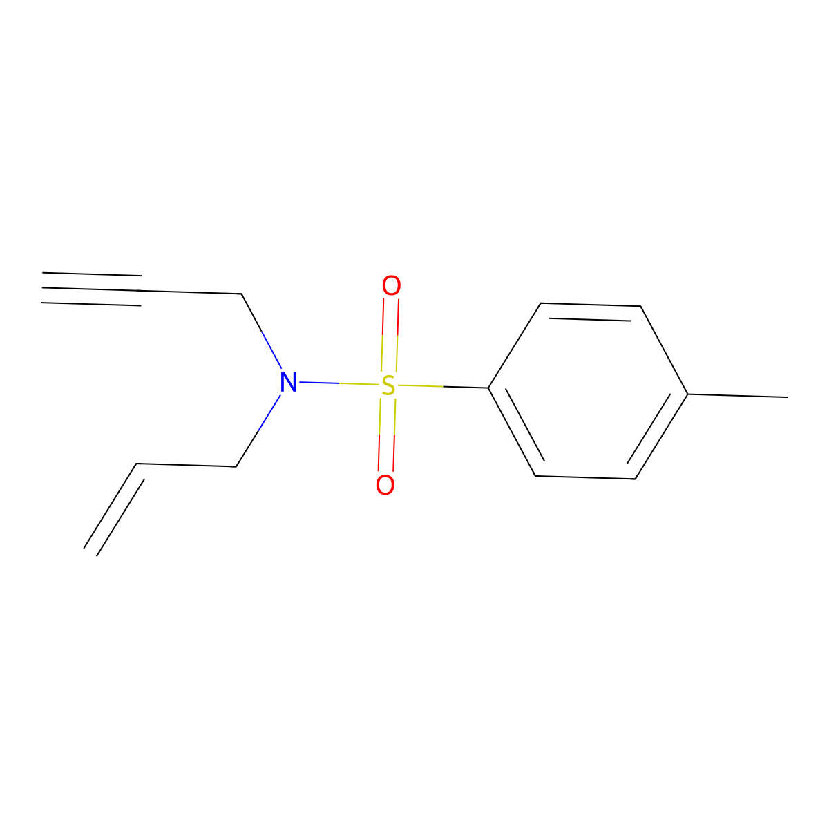 Benzenesulfonamide, 4-methyl-N-2-propenyl-N-2-propynyl- molecular structure, CAS 133886-40-5