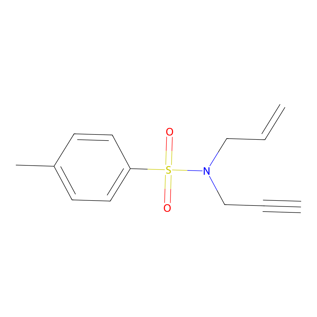 Benzenesulfonamide, 4-methyl-N-2-propenyl-N-2-propynyl- molecular structure, CAS 133886-40-5