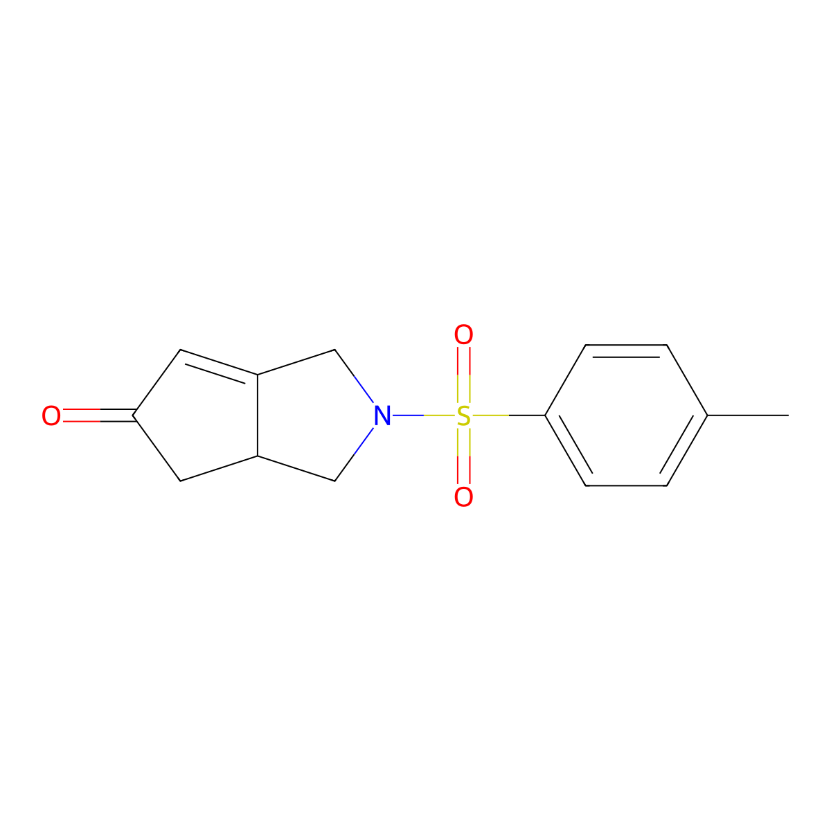 2-Tosyl-2,3,3a,4-tetrahydrocyclopenta[c]pyrrol-5(1H)-one molecular structure, CAS 133886-43-8
