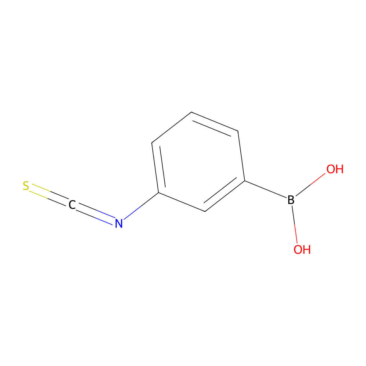 (3-Isothiocyanatophenyl)boronic acid molecular structure, CAS 133887-74-8