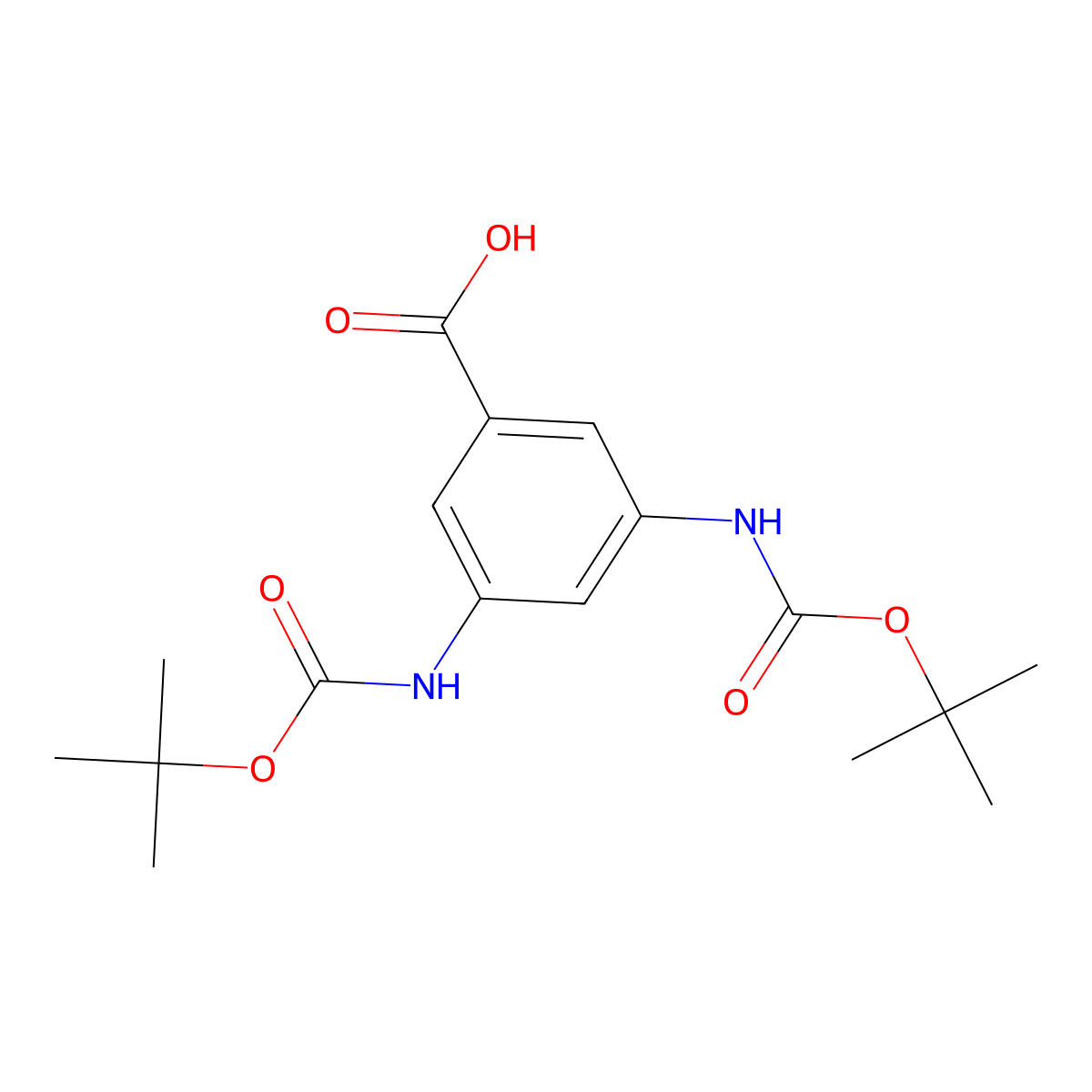 3,5-Bis((tert-butoxycarbonyl)amino)benzoic acid molecular structure, CAS 133887-83-9