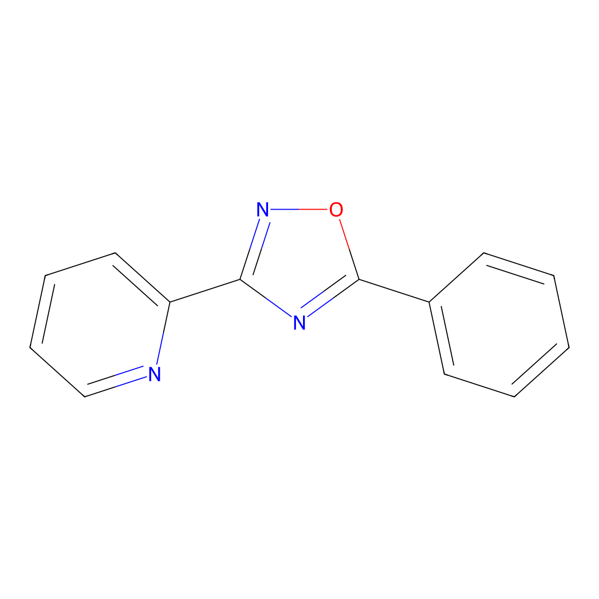 2-(5-Phenyl-1,2,4-oxadiazol-3-yl)pyridine molecular structure, CAS 13389-61-2