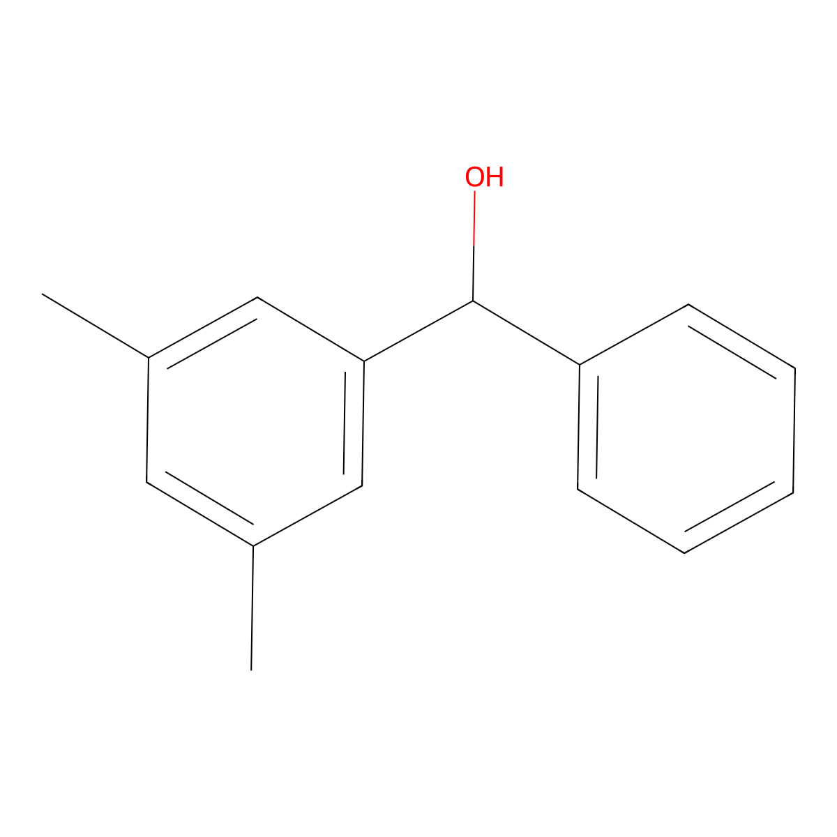 3,5-Dimethylbenzhydrol molecular structure, CAS 13389-71-4