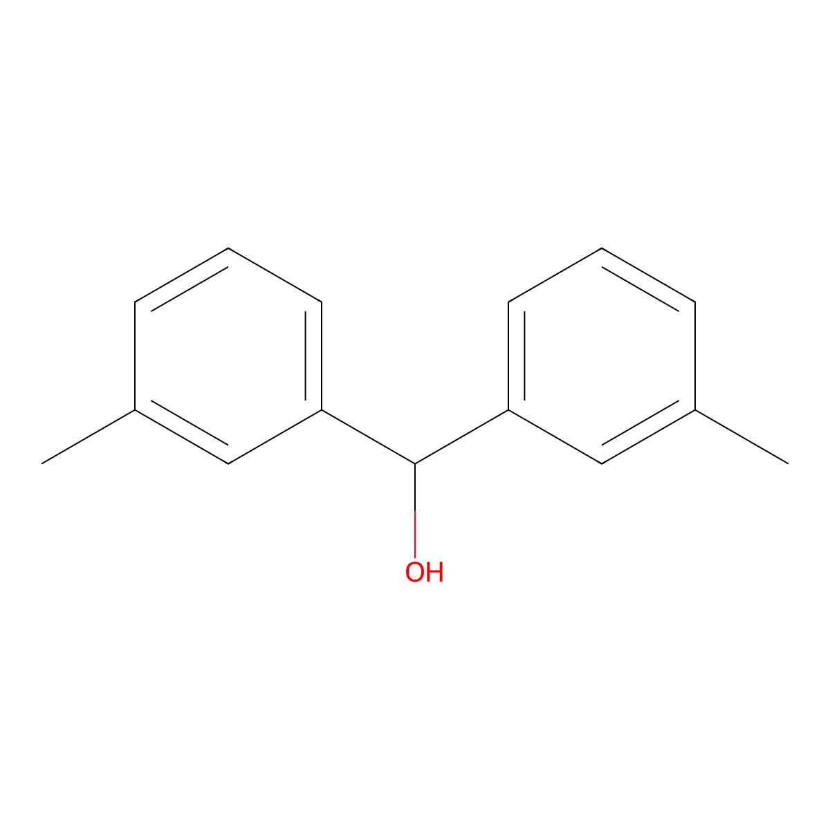 Bis(3-methylphenyl)methanol molecular structure, CAS 13389-72-5