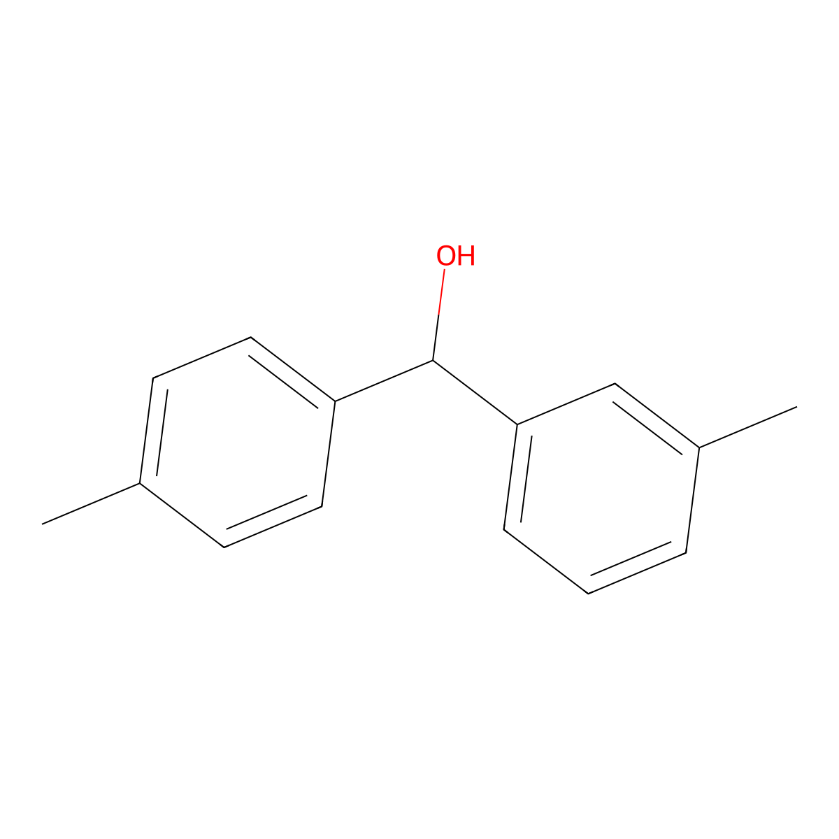 3,4'-Dimethylbenzhydrol molecular structure, CAS 13389-73-6