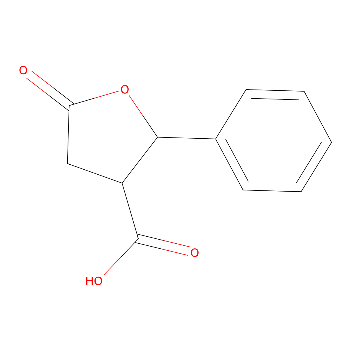 5-Oxo-2-phenyloxolane-3-carboxylic acid molecular structure, CAS 13389-88-3