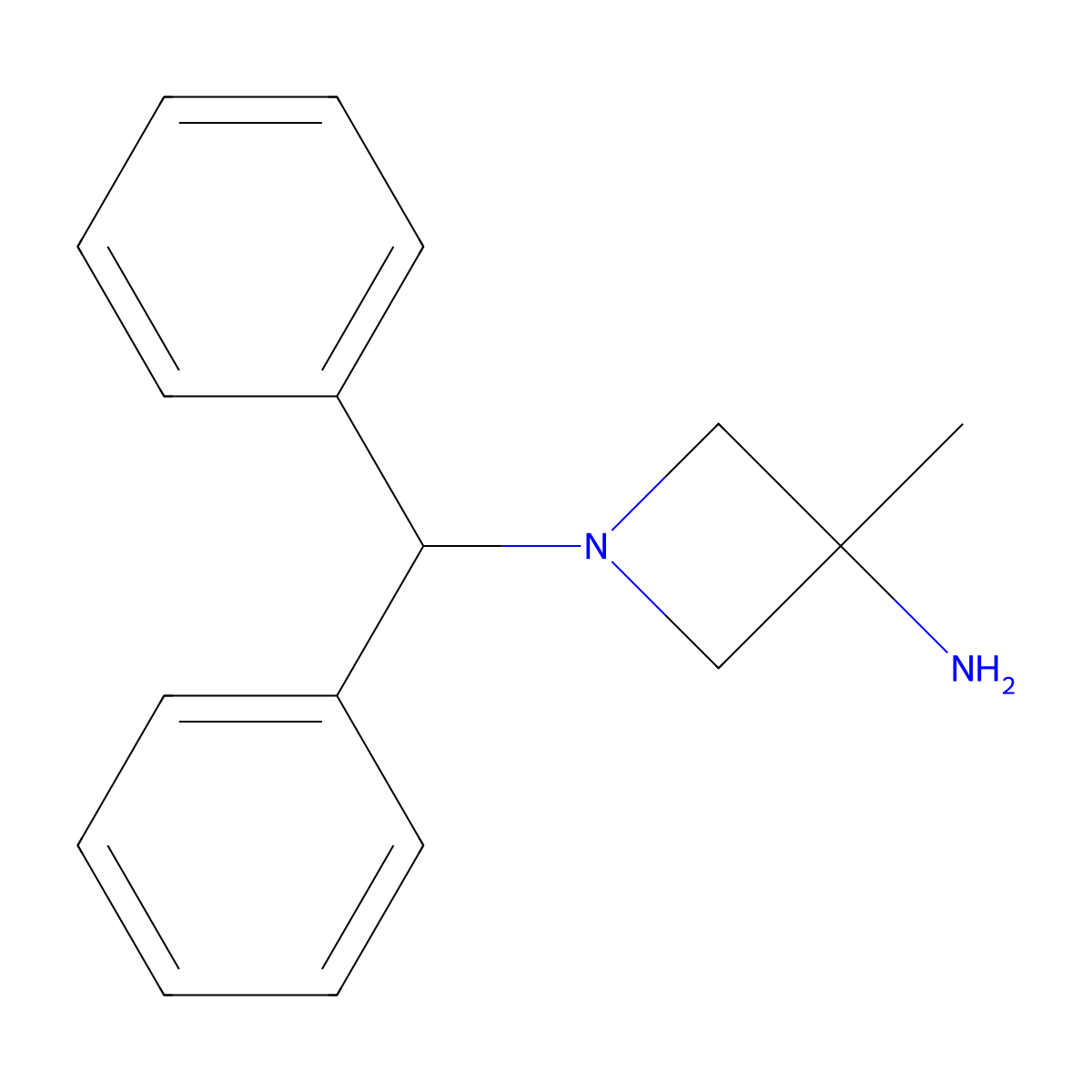 1-Benzhydryl-3-methylazetidin-3-amine molecular structure, CAS 133891-52-8