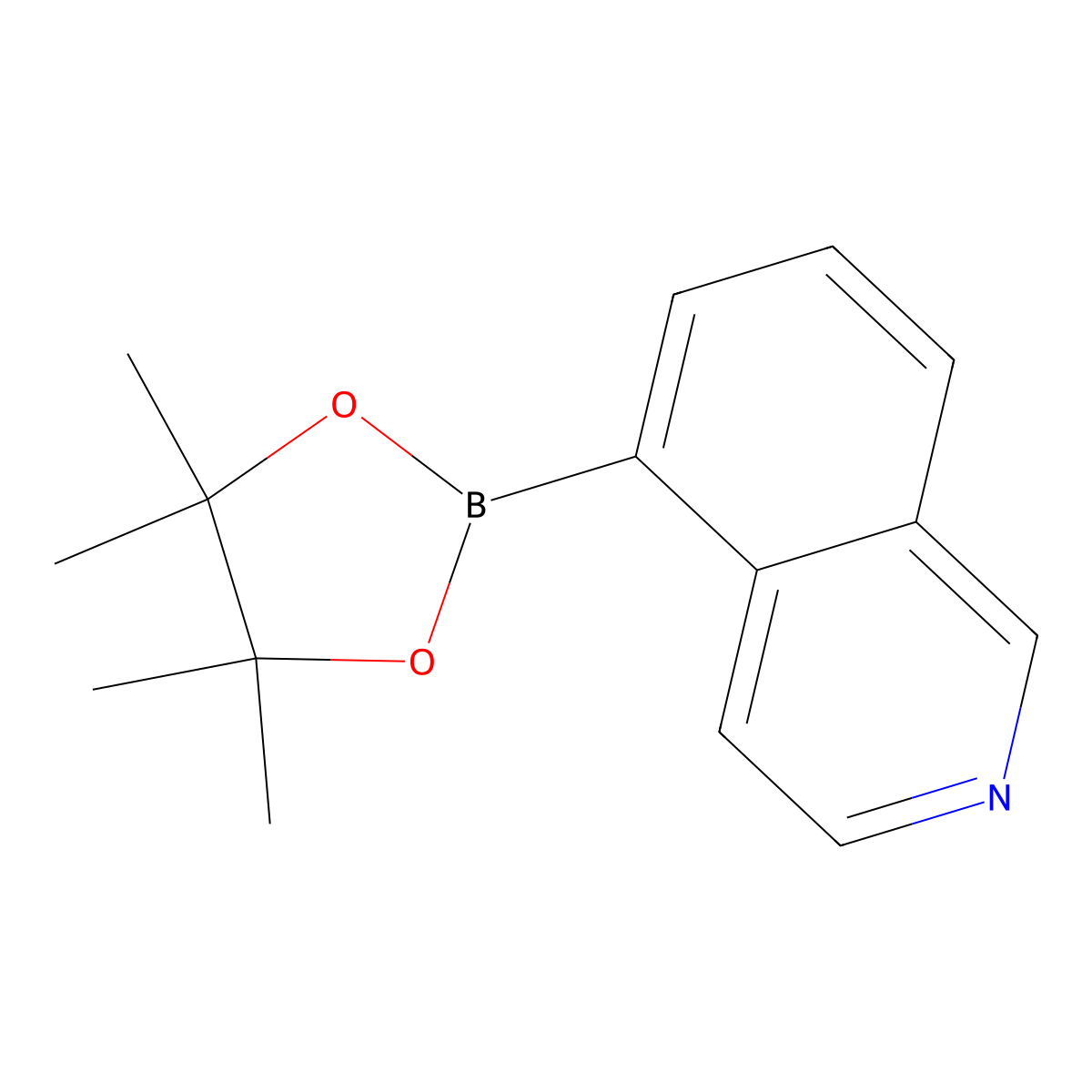 5-(Tetramethyl-1,3,2-dioxaborolan-2-yl)isoquinoline molecular structure, CAS 1338914-81-0