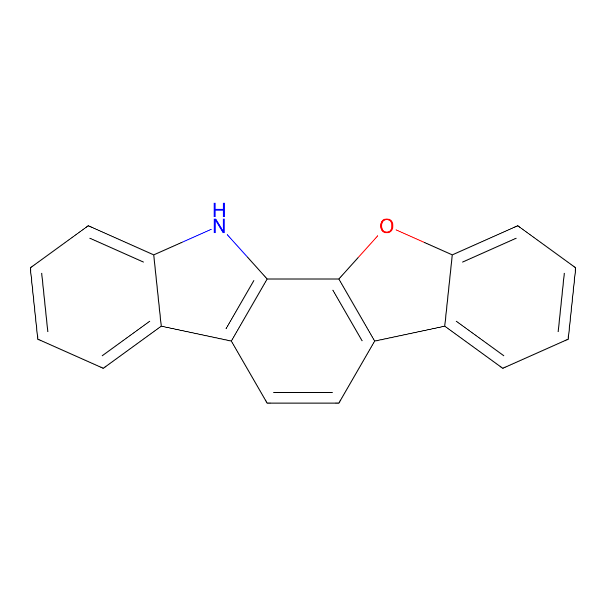 12H-Benzofuro[2,3-a]carbazole molecular structure, CAS 1338919-70-2