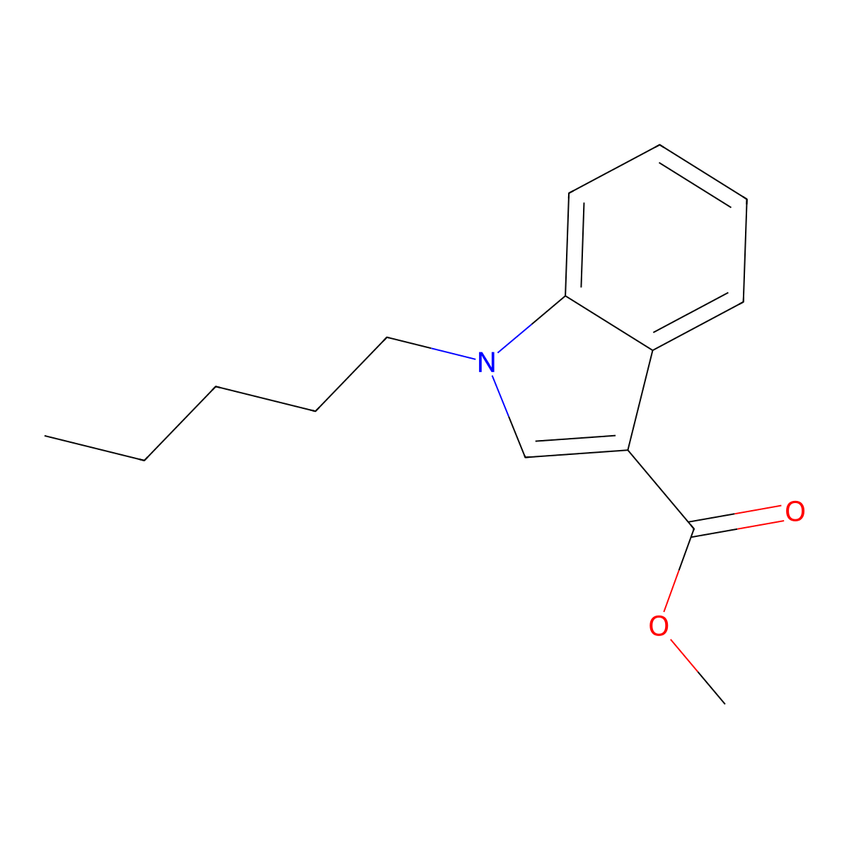 Methyl 1-pentyl-1H-indole-3-carboxylate molecular structure, CAS 1338925-20-4