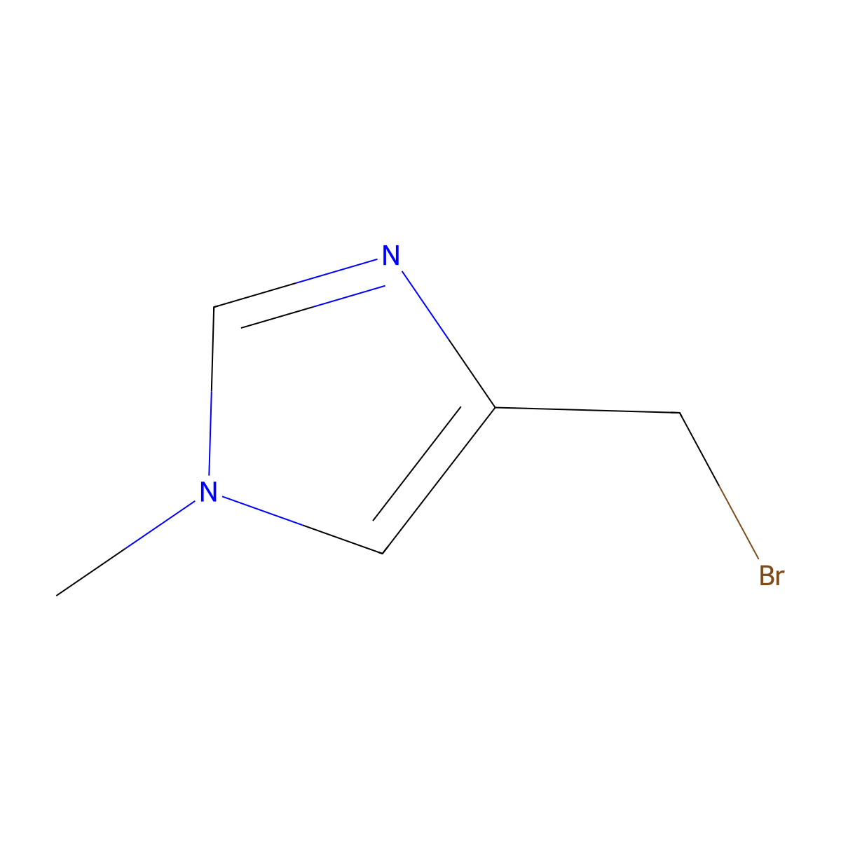 4-(bromomethyl)-1-methyl-1H-imidazole molecular structure, CAS 1338932-45-8
