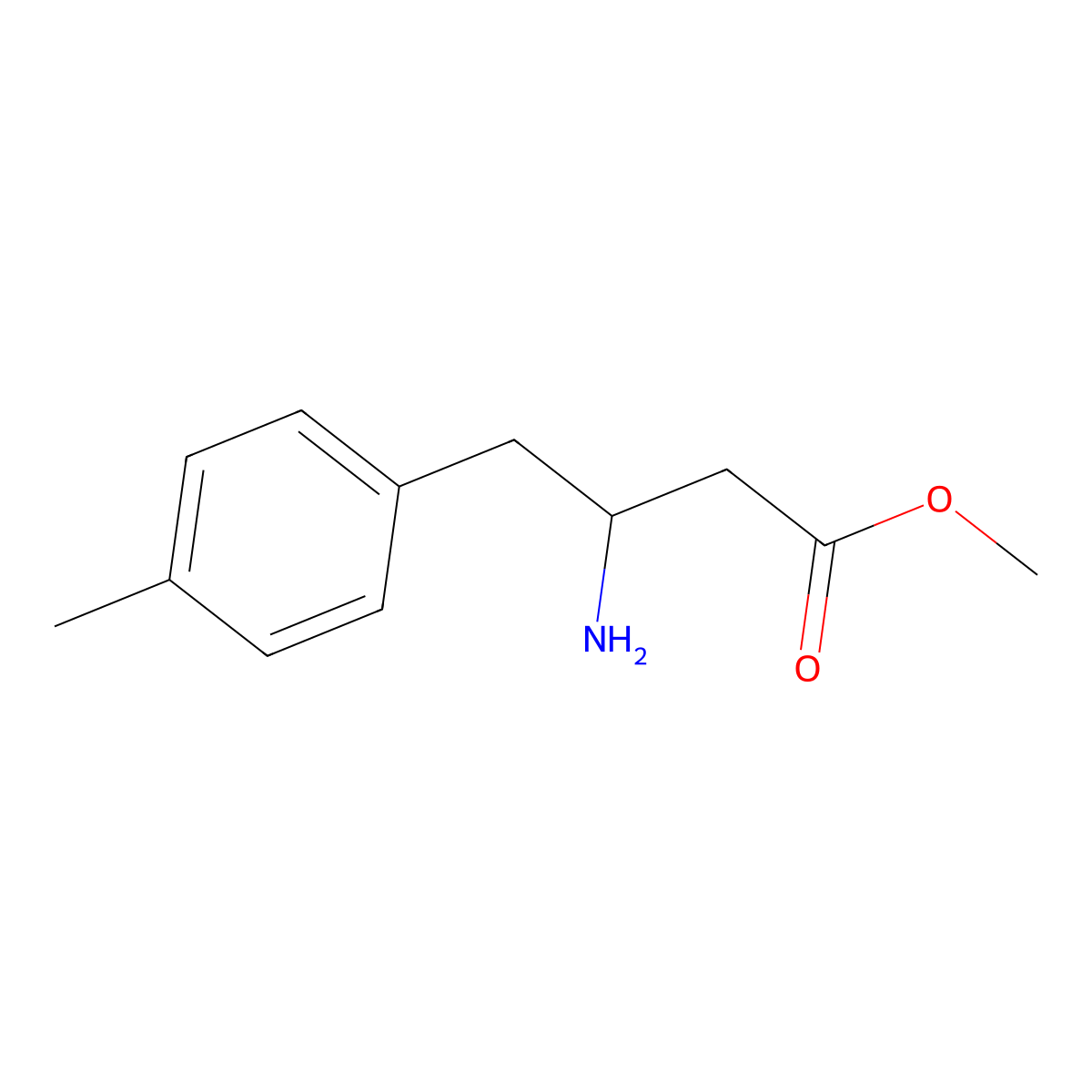 methyl (3R)-3-amino-4-(4-methylphenyl)butanoate molecular structure, CAS 1338939-54-0