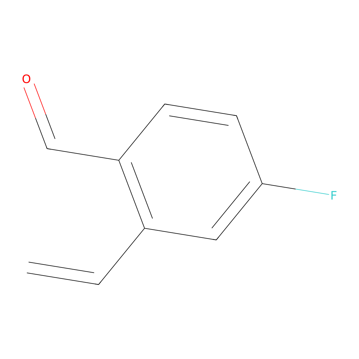 4-Fluoro-2-vinylbenzaldehyde molecular structure, CAS 1338939-79-9