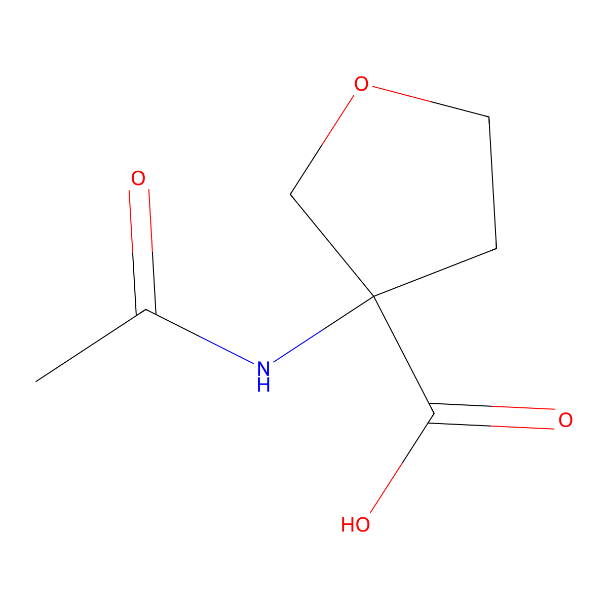 3-Acetamidooxolane-3-carboxylic acid molecular structure, CAS 1338942-75-8