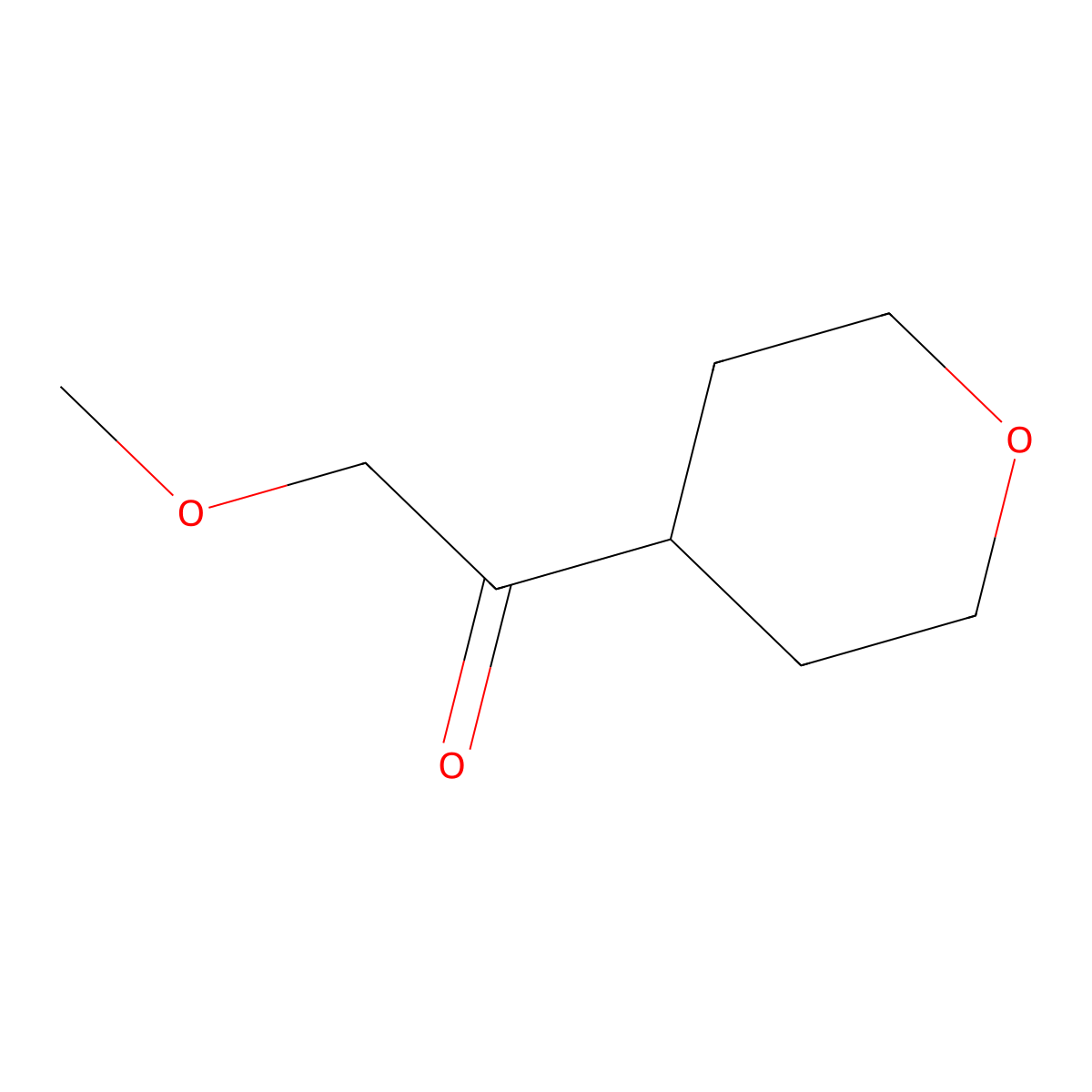 2-Methoxy-1-(oxan-4-yl)ethan-1-one molecular structure, CAS 1338948-04-1