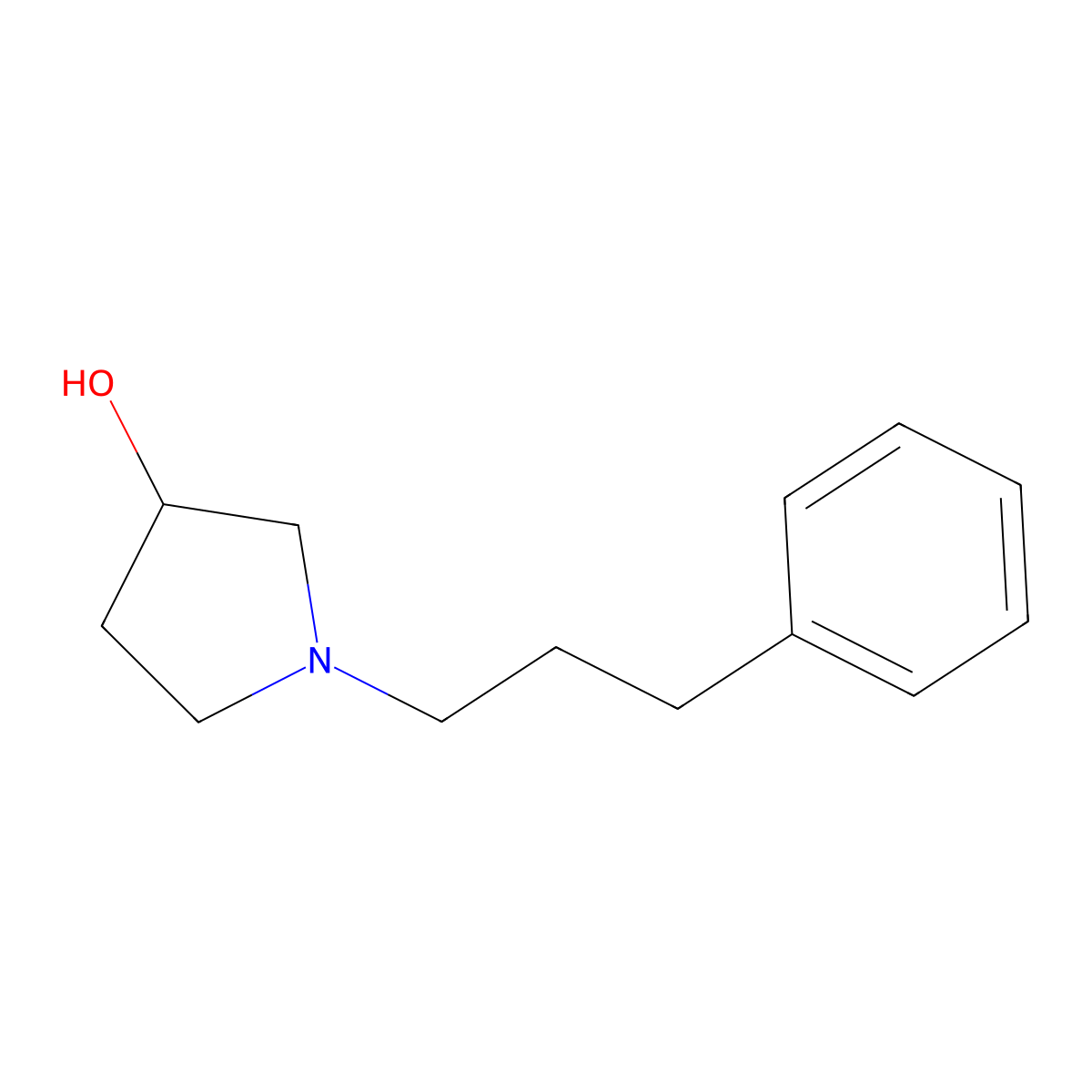 1-(3-Phenylpropyl)pyrrolidin-3-ol molecular structure, CAS 1338948-57-4