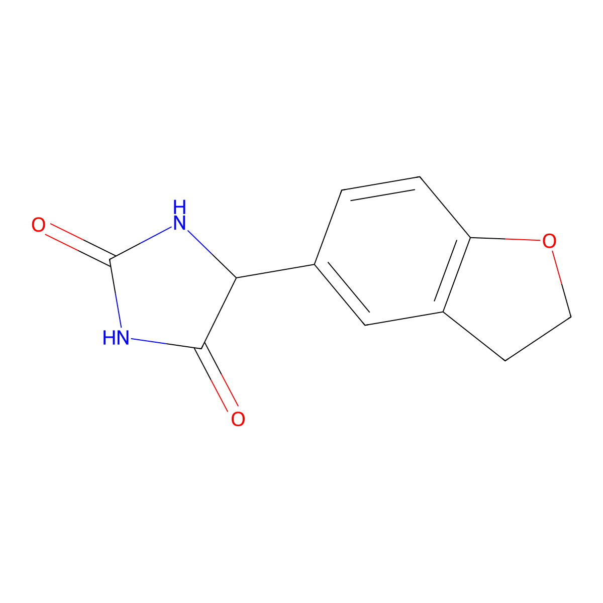 5-(2,3-Dihydro-1-benzofuran-5-yl)imidazolidine-2,4-dione molecular structure, CAS 1338949-31-7