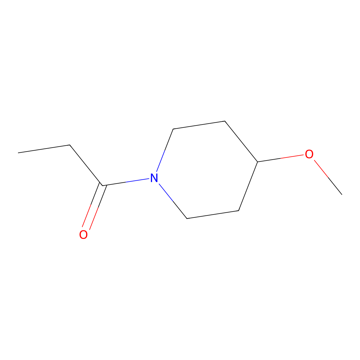 1-(4-Methoxypiperidin-1-yl)propan-1-one molecular structure, CAS 1338950-49-4