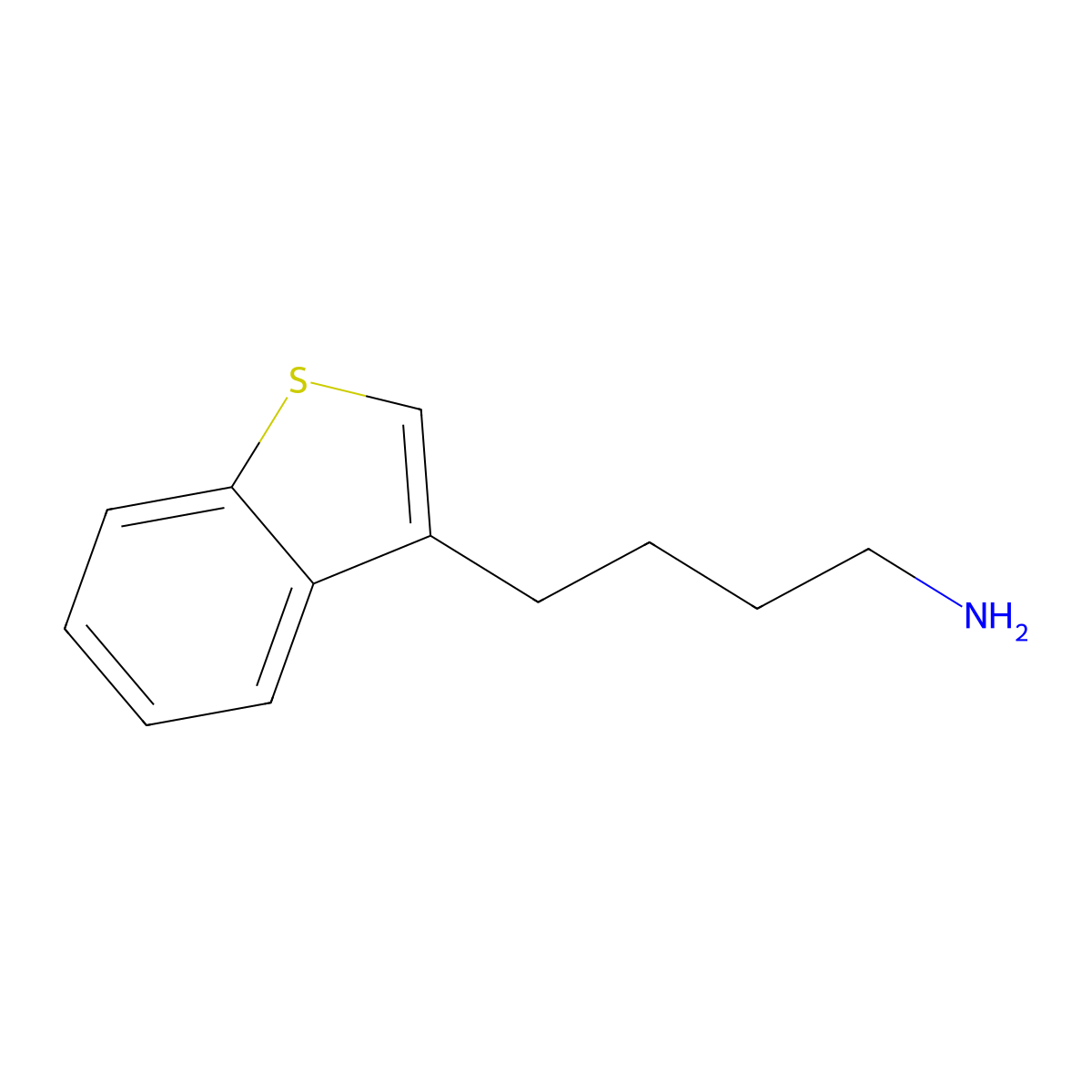 4-(Benzo[b]thiophen-3-yl)butan-1-amine molecular structure, CAS 1338950-74-5