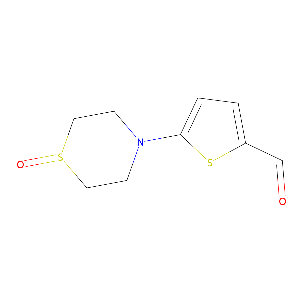 5-(1-Oxidothiomorpholino)thiophene-2-carbaldehyde molecular structure, CAS 1338953-72-2