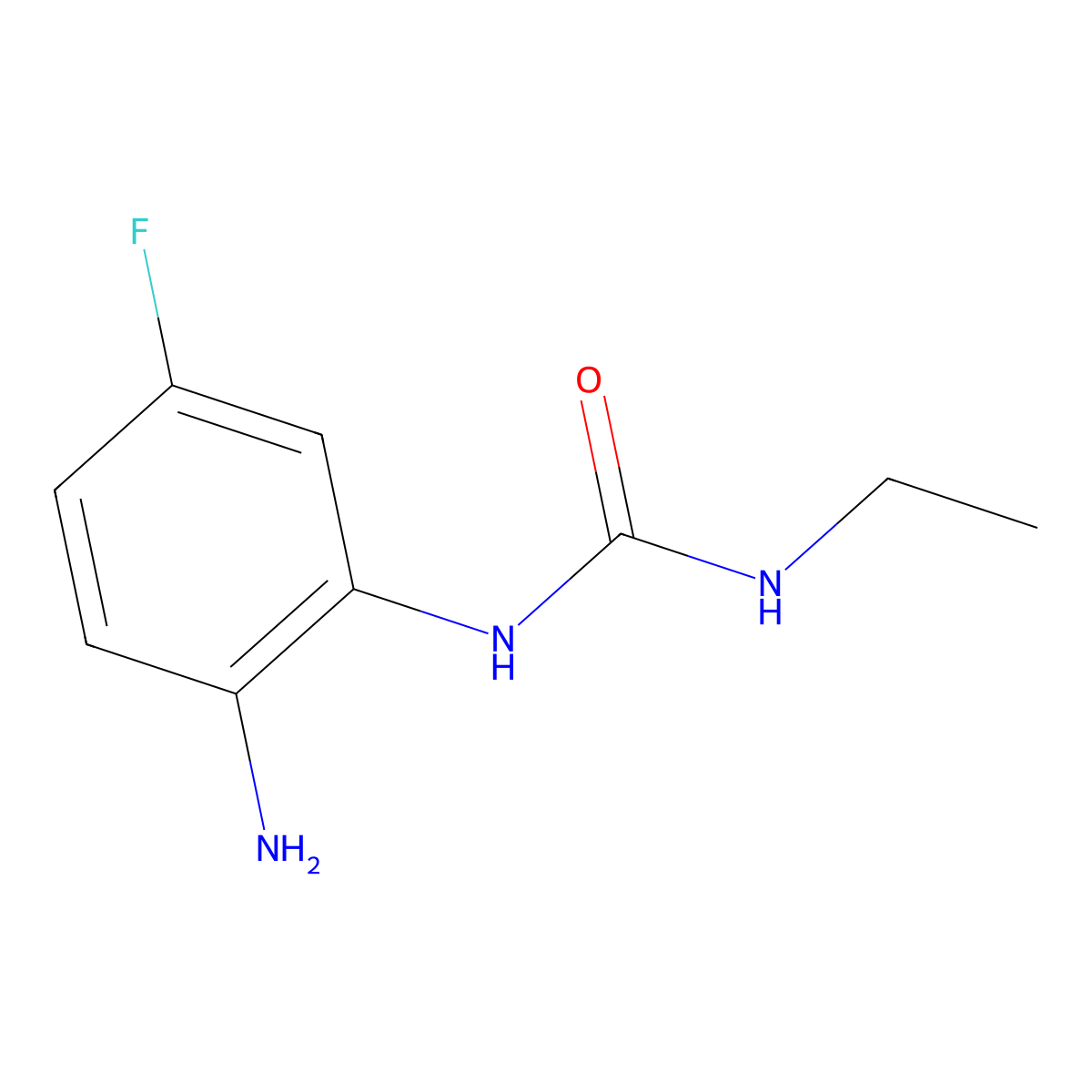 1-(2-Amino-5-fluorophenyl)-3-ethylurea molecular structure, CAS 1338955-42-2