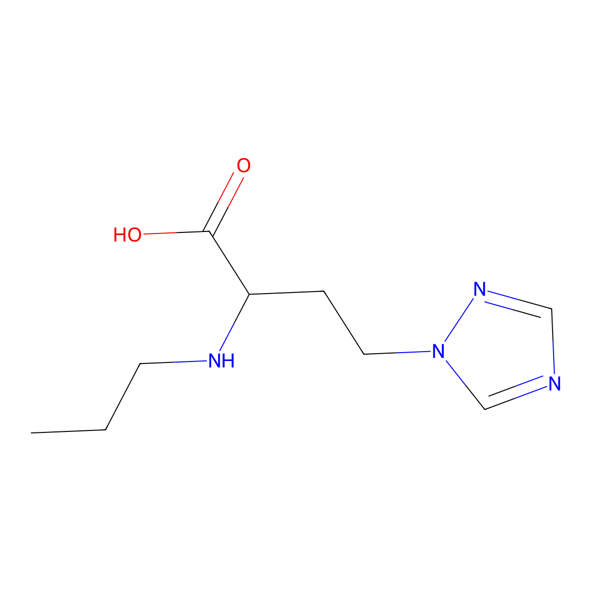 2-(Propylamino)-4-(1h-1,2,4-triazol-1-yl)butanoic acid molecular structure, CAS 1338961-21-9