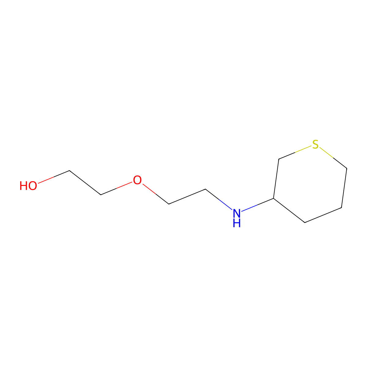 2-{2-[(Thian-3-yl)amino]ethoxy}ethan-1-ol molecular structure, CAS 1338962-74-5