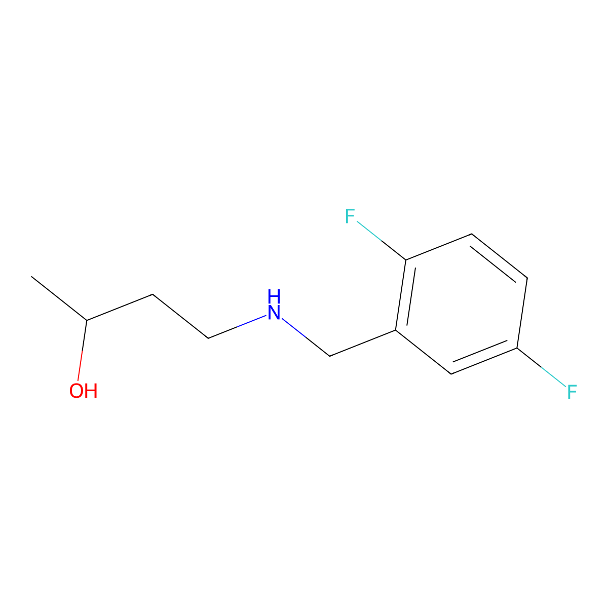 4-{[(2,5-Difluorophenyl)methyl]amino}butan-2-ol molecular structure, CAS 1338962-83-6